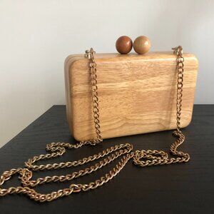 Inge Christopher Wood Clutch